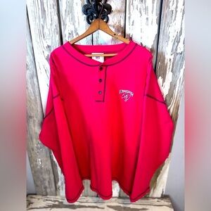 Tampa Bay Buccaneers 2XL NFL Sweatshirt Red with Buttons & stitched edging